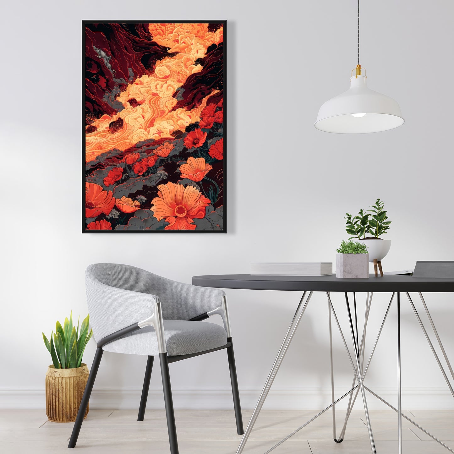 The big burn - 36"x36" Framed canvas