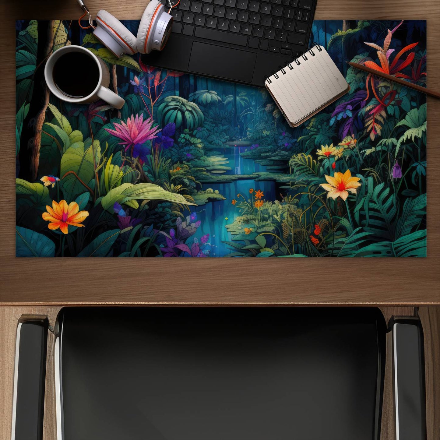 The beauty of nature - Black gaming mat for home decor