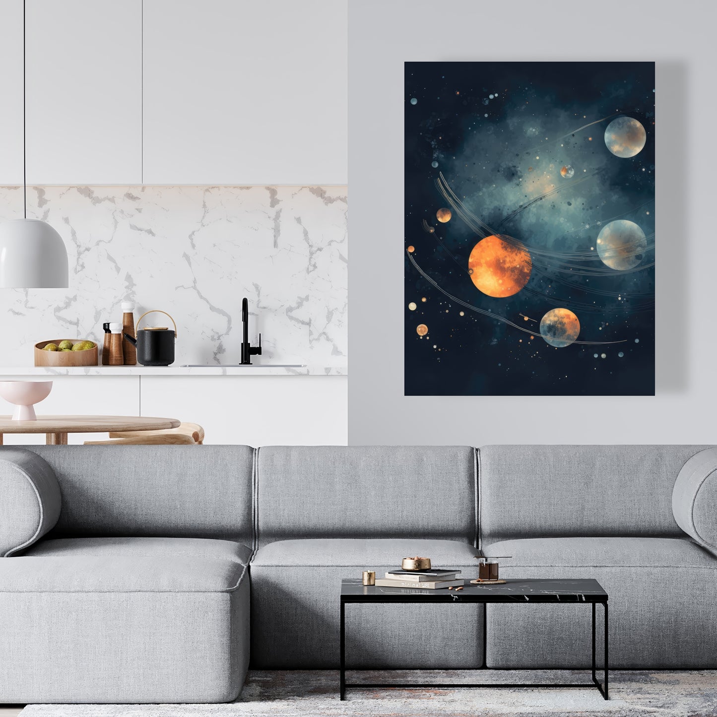 Deep Exploration Blue Canvas | Stunning Home Decor Art