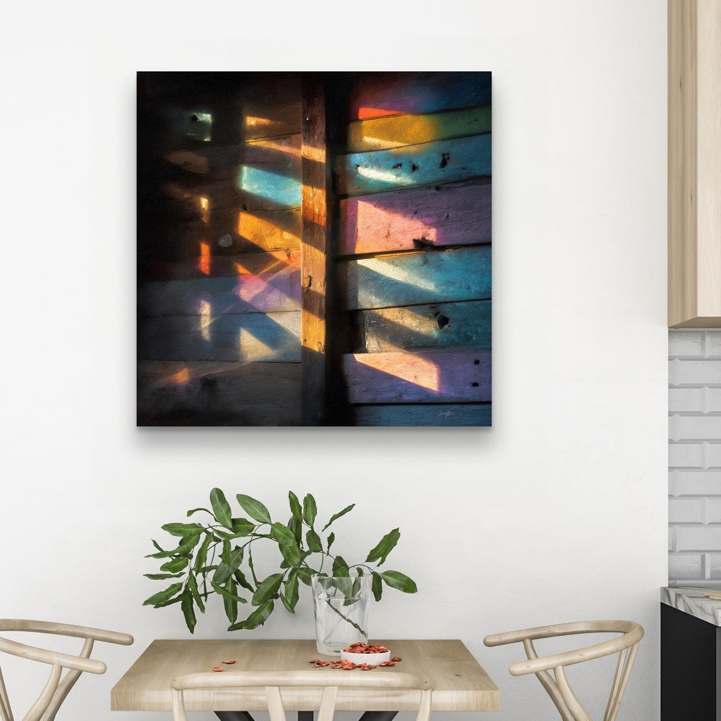 Casting Rainbows - Green Canvas Home Decor for Vibrant Spaces