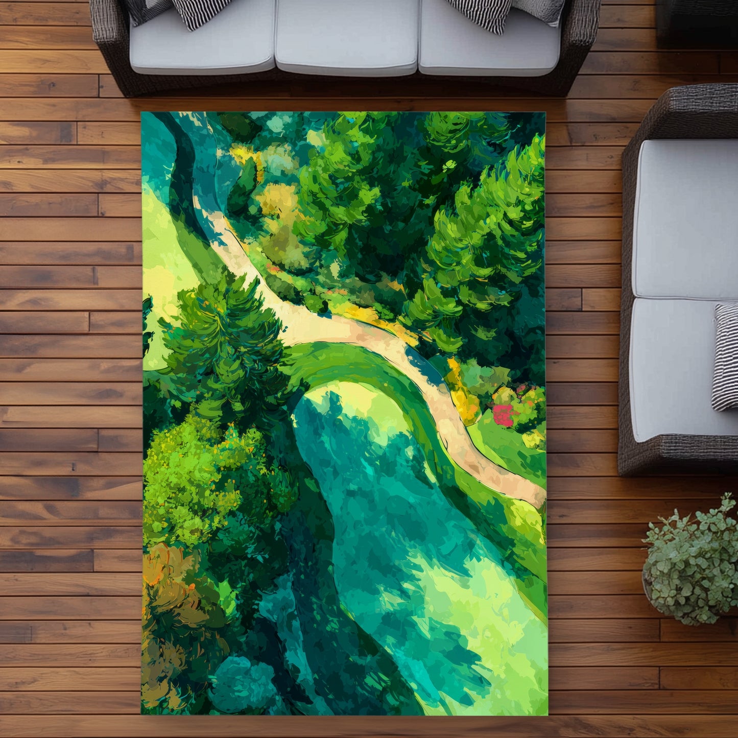 Tapis d'extérieur « Parcours paisible » | Décoration intérieure élégante