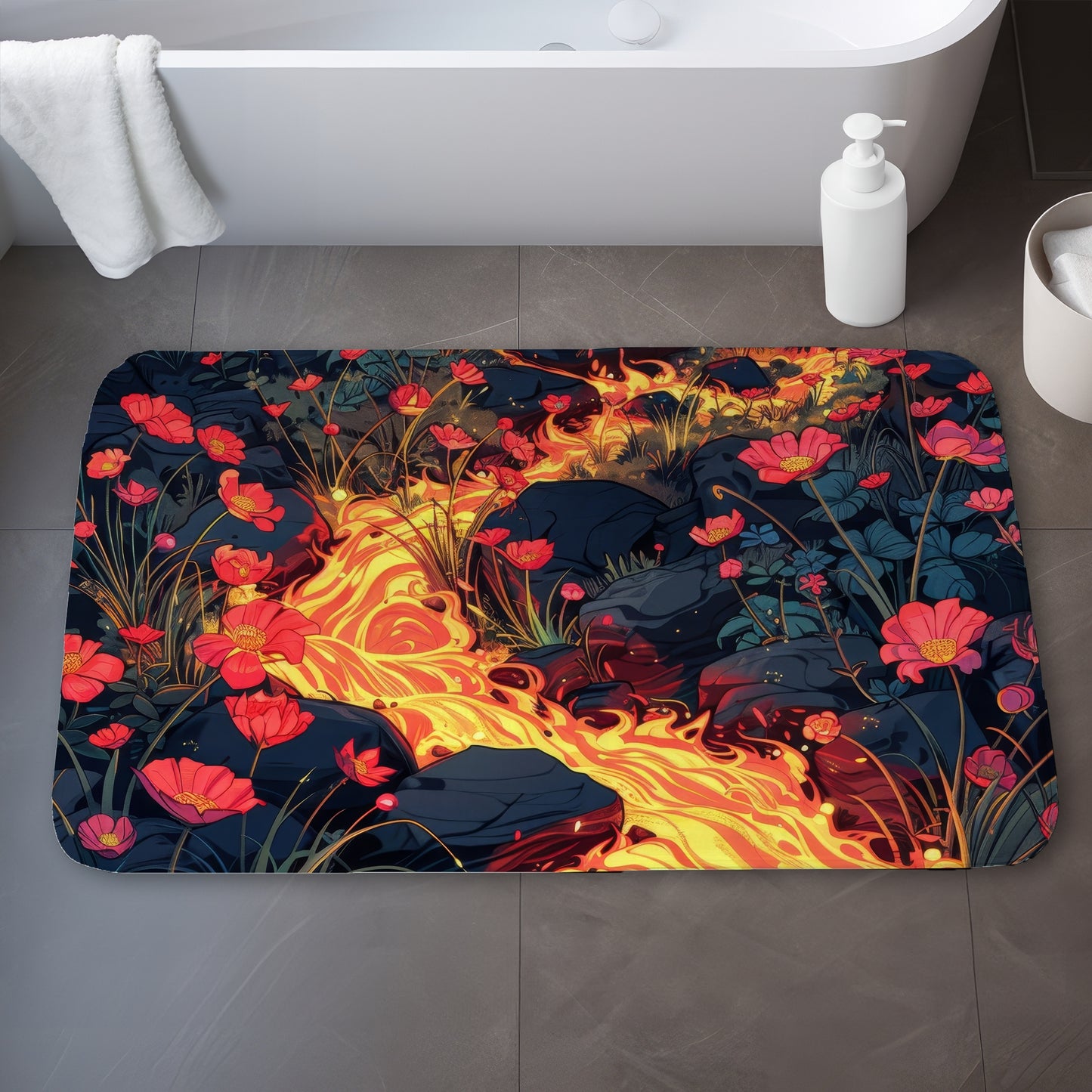Dodging nature - 17"x24" Bath mat
