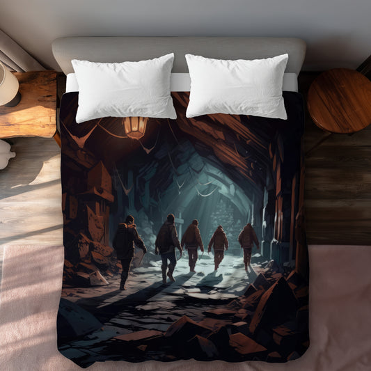The Catacombs Black Duvet Cover | Elegant Home Decor