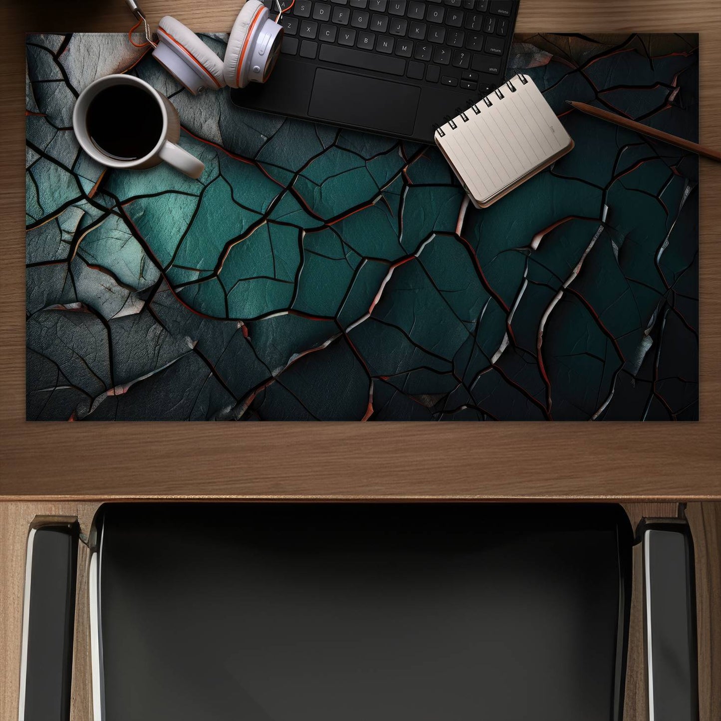 Vivid cracks - Desk mat - Print on demand