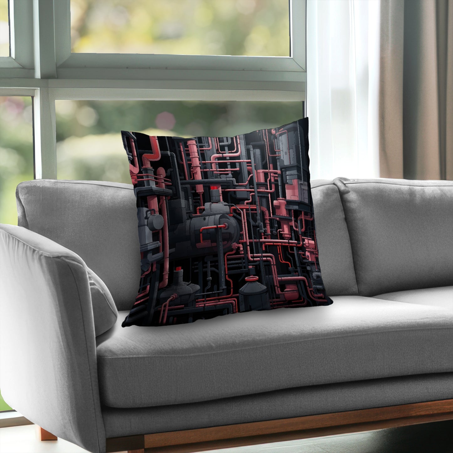 Dark pipes - Throw Pillow