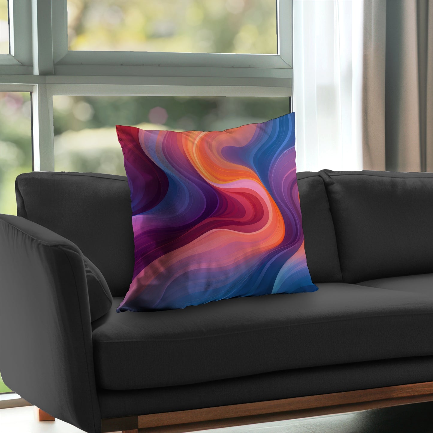 Purple Haze - Orange Poly Twill Throw Pillow Insert | Home Decor