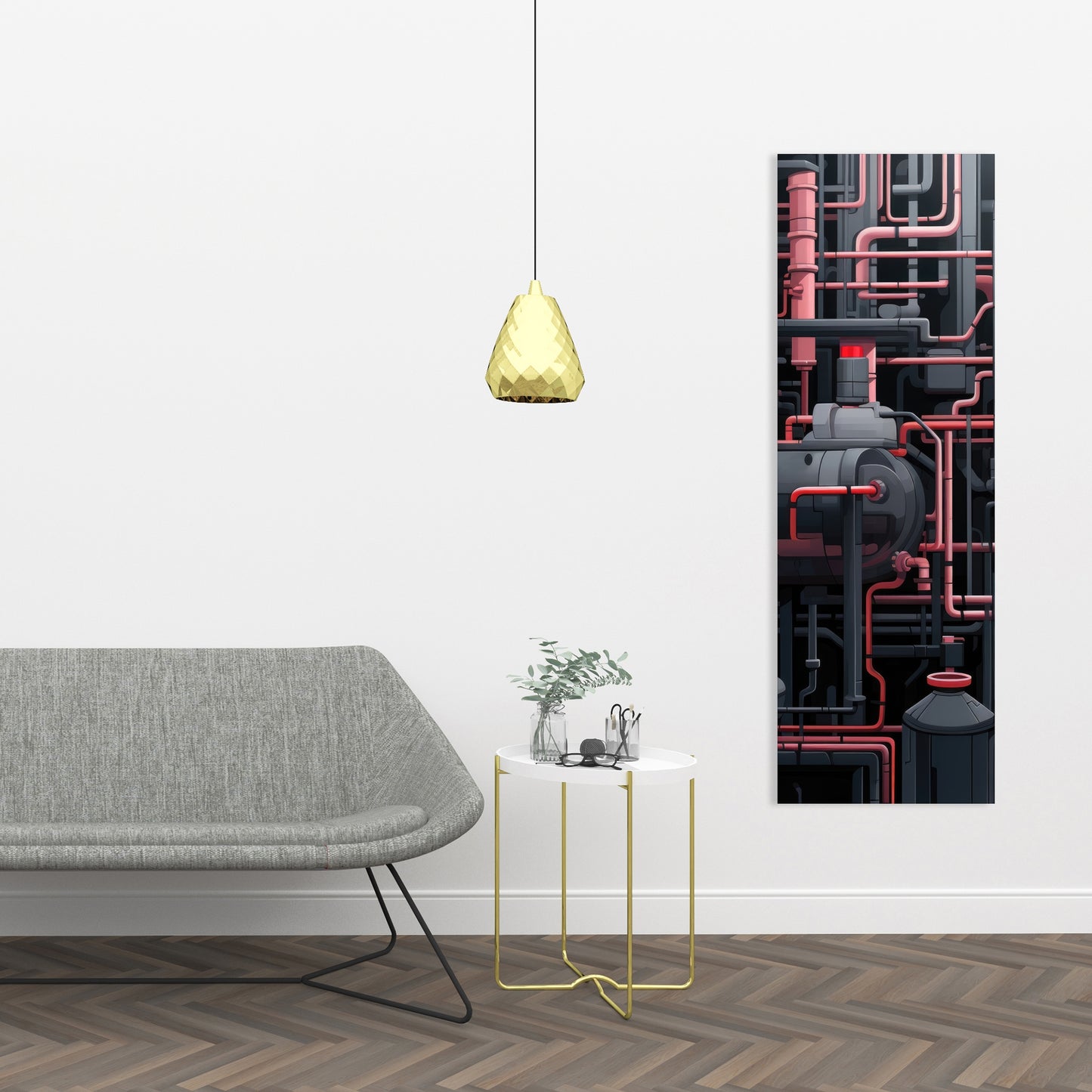Dark pipes - Gray canvas for stylish home decor accents