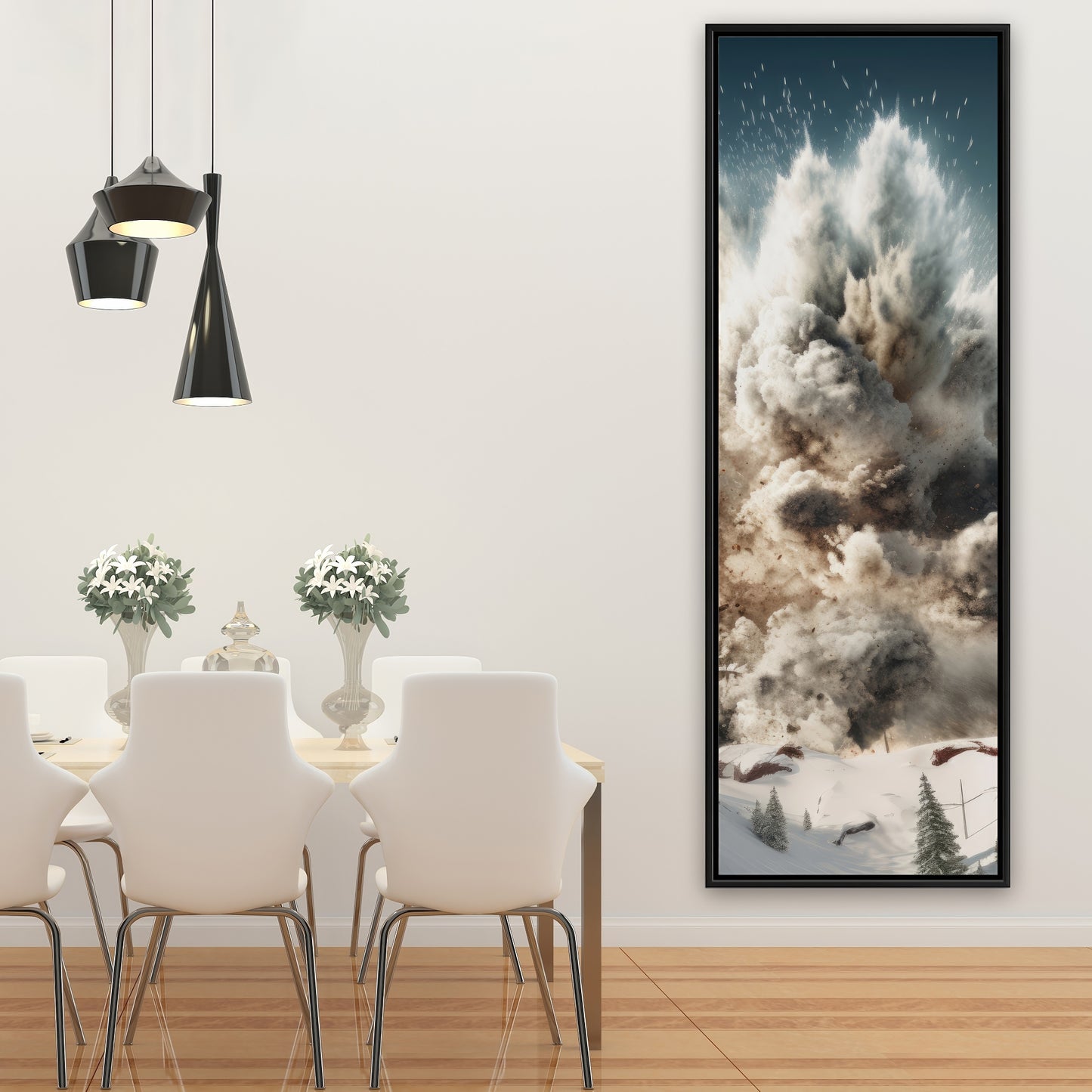 Ruined Excursion - Green Framed Canvas for Home Decor