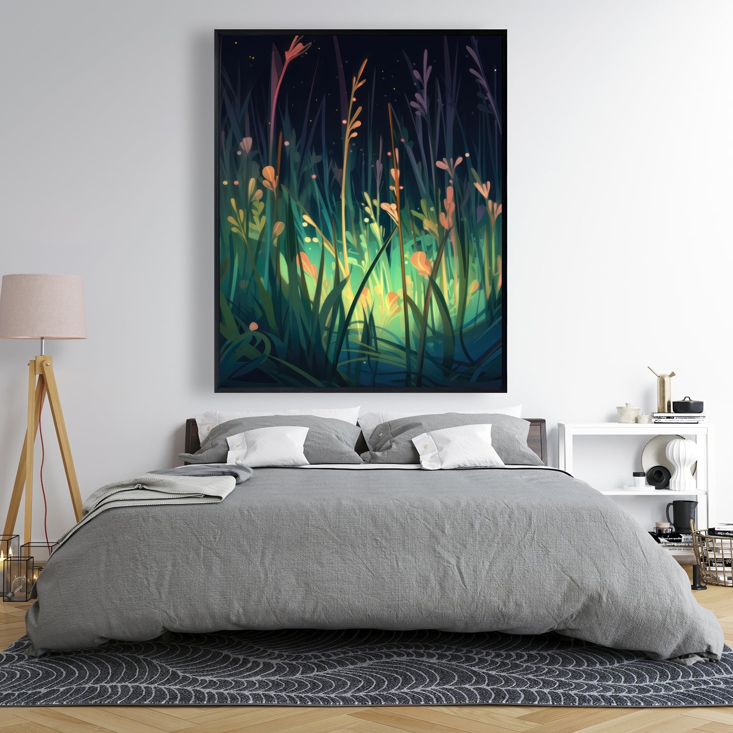 Between twigs - Framed Canvas - Print on demand