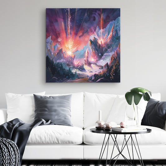 Beaming Signal - Blue Canvas Art for Stunning Home Decor