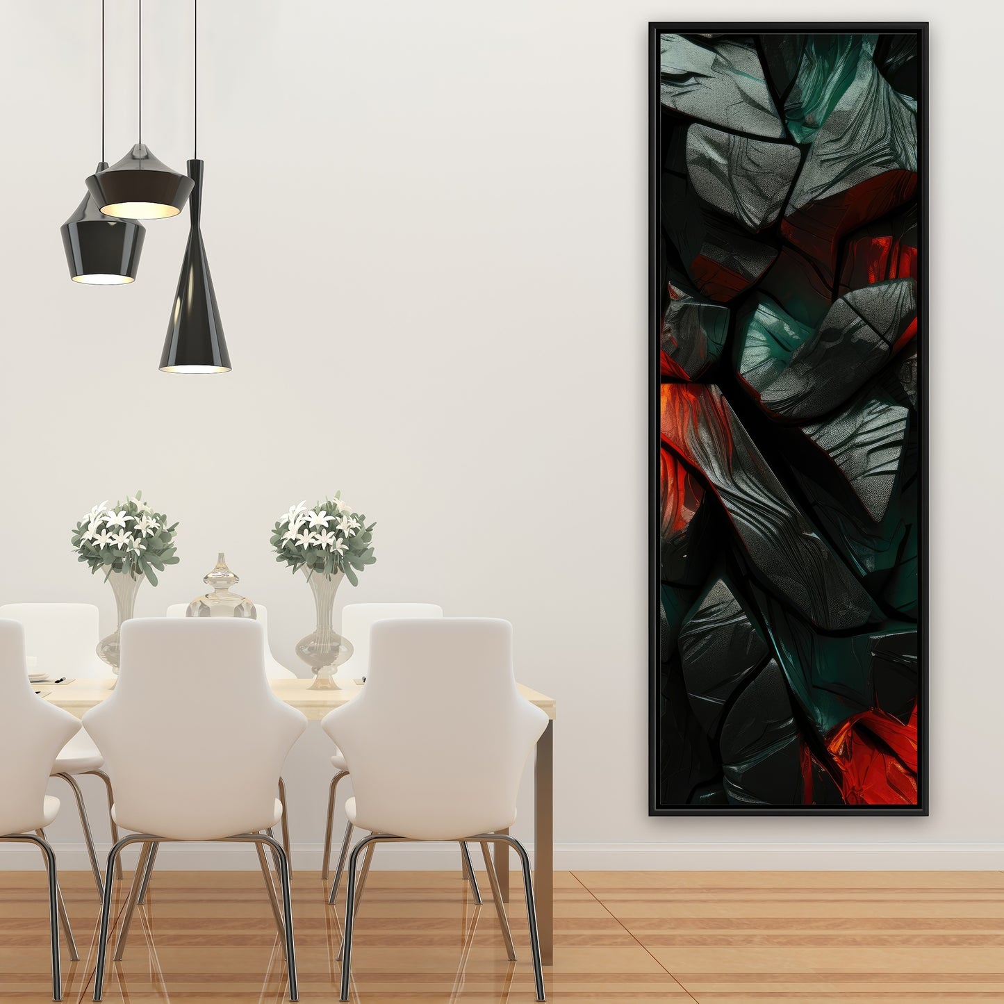 Hiding Under - Red Framed Canvas for Home Decor | Stylish Art