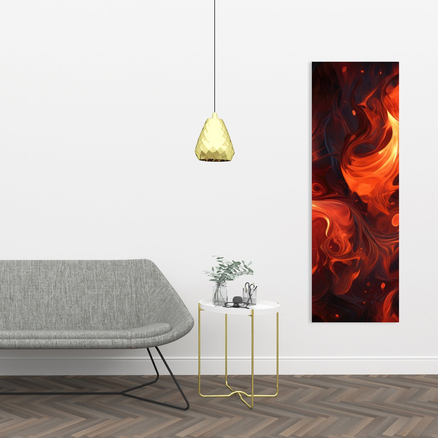Fires of heck - 32"x32" Canvas