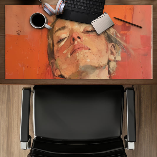 Relief Beige Desk Mat for Home Decor - Stylish & Functional