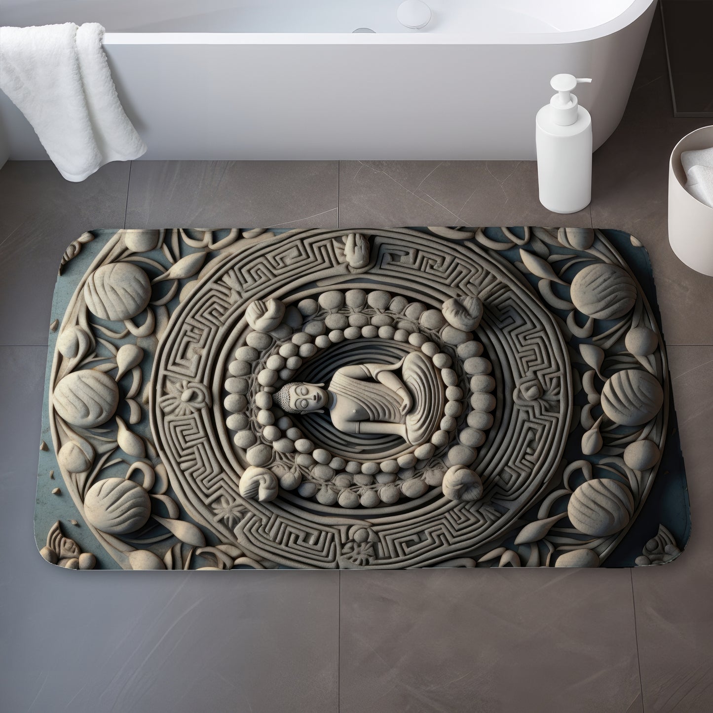 Spiritual peace - 17"x24" Bath mat