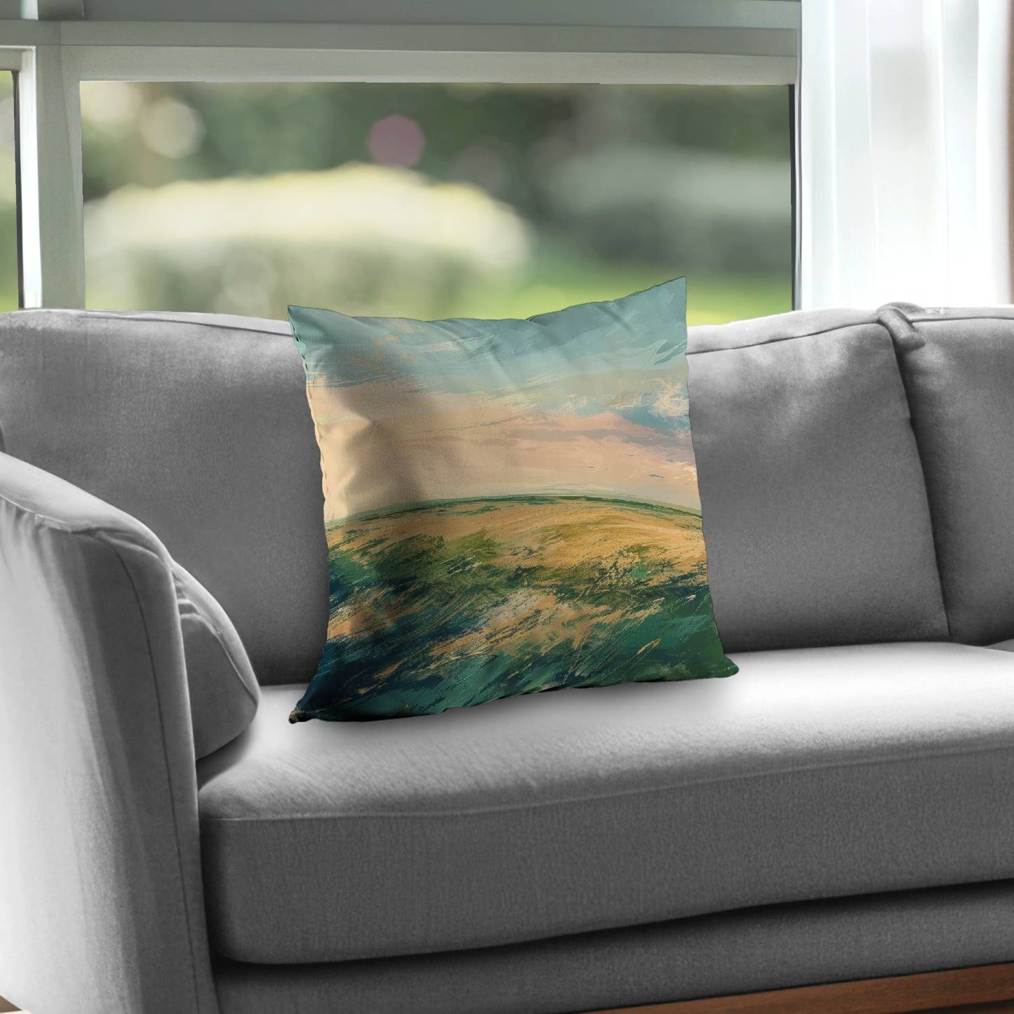 Evening in the field - Throw Pillow