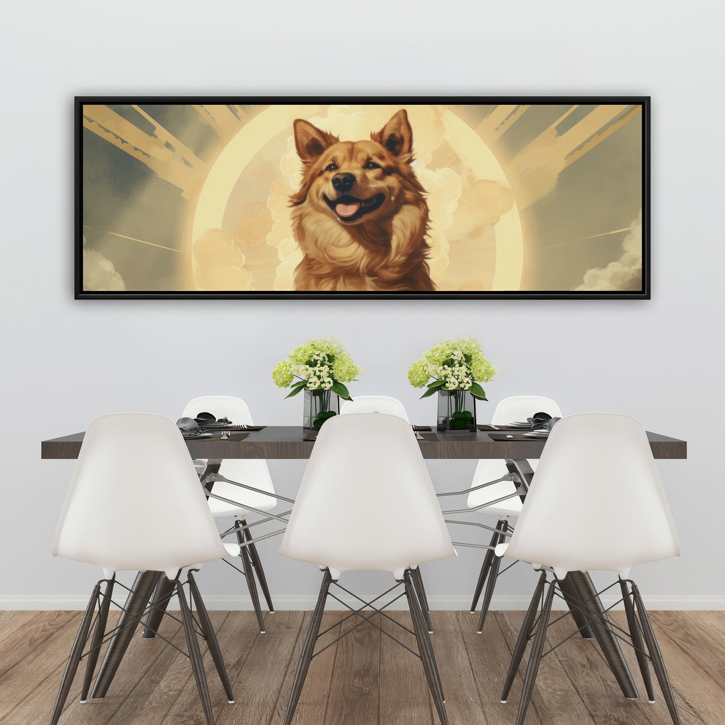 Man's best angel - 36"x36" Framed canvas