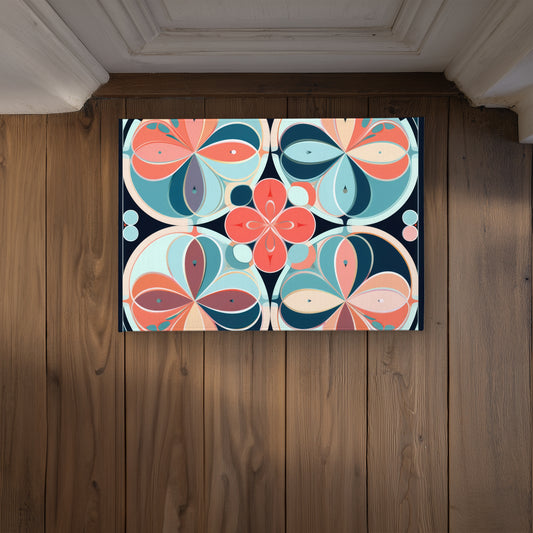 Pastel Mandala Indoor Outdoor Door Mat | Home Decor Accent