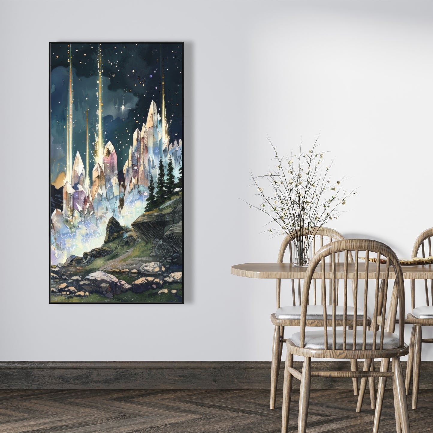 Magical beams - 36"x36" Framed canvas