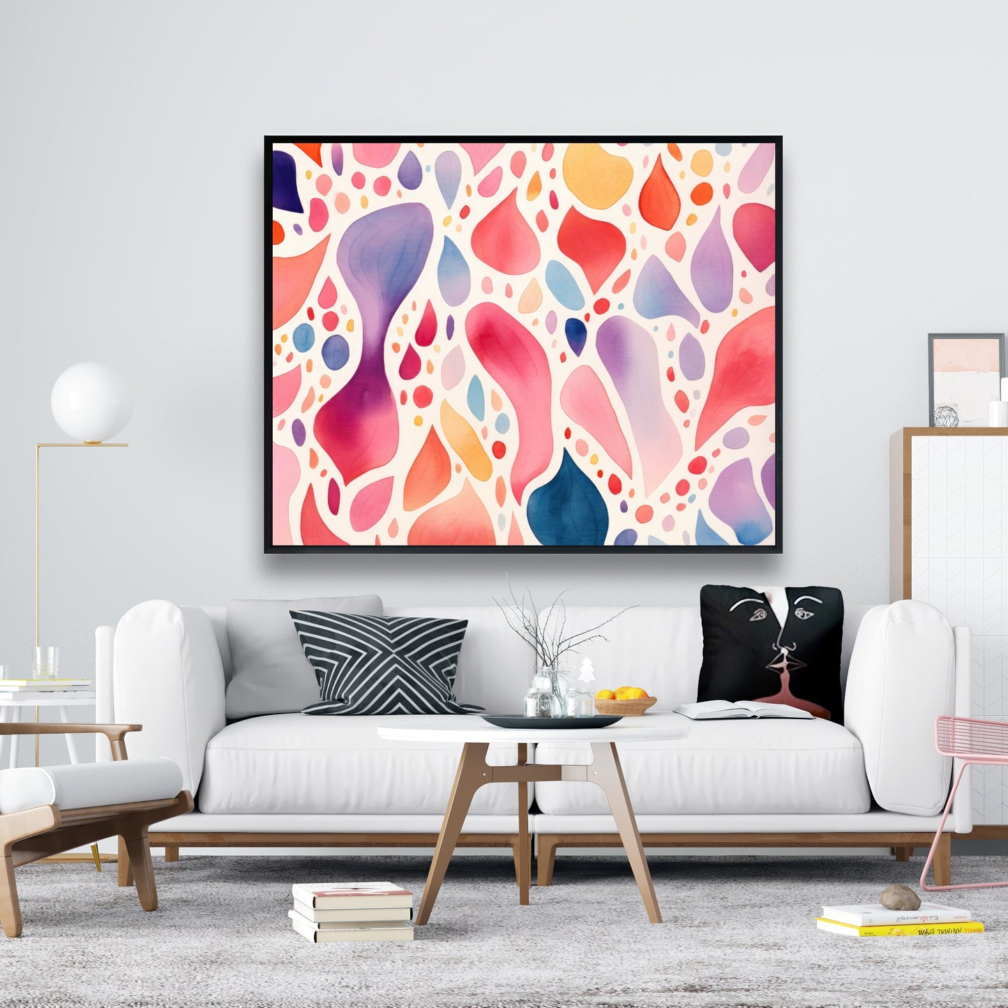 Splotches - 36"x36" Framed canvas