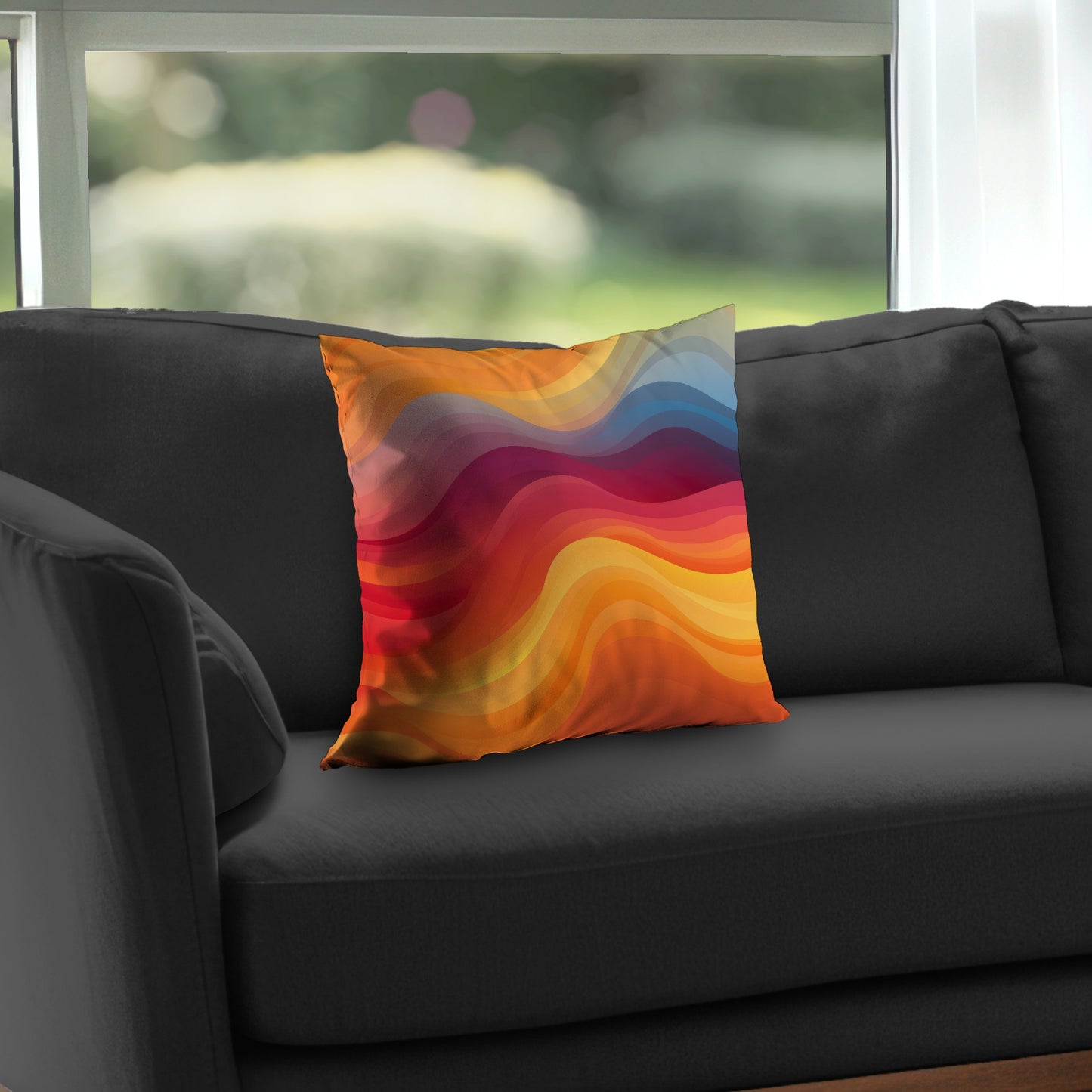 Cloudy Sky Blue Poly Twill Throw Pillow Insert for Home Decor