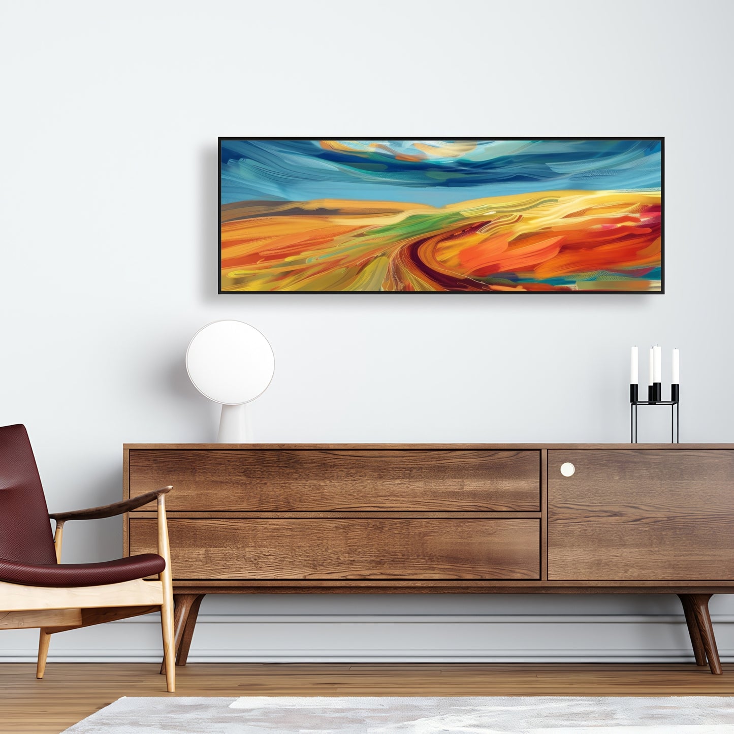 Land flow - 36"x36" Framed canvas
