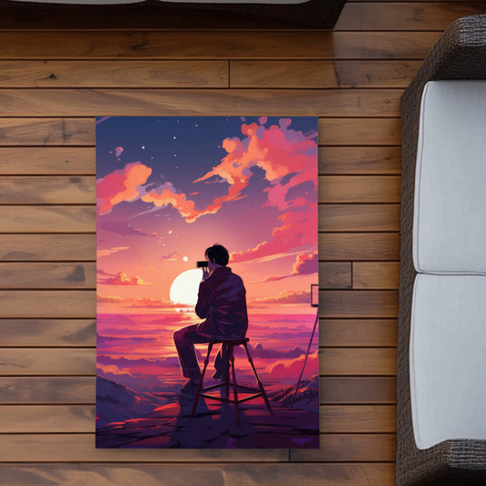 The Observer Black Outdoor Area Rug | Stylish Home Decor