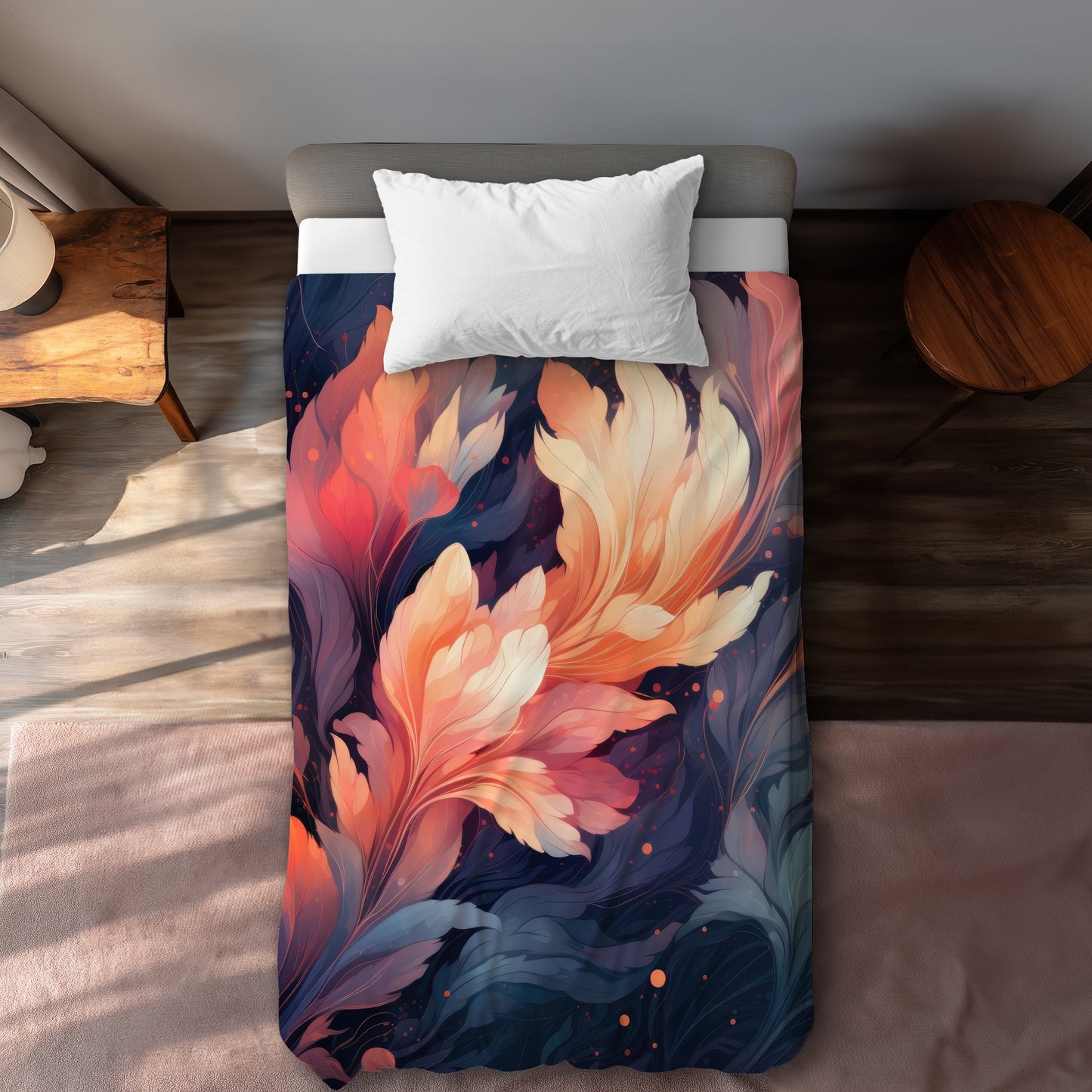 Ethereal Orange Duvet Cover | Stylish Home Decor Accent