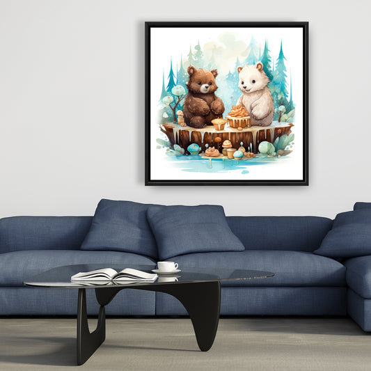 The dessert - White Framed Canvas for Stylish Home Decor