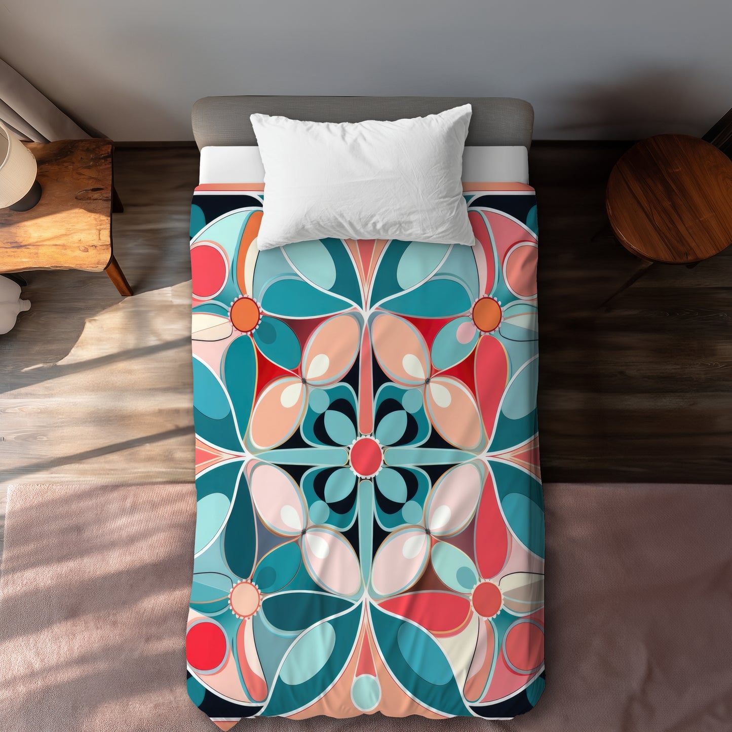 Sweet Curves Turquoise Duvet Cover | Stylish Home Decor