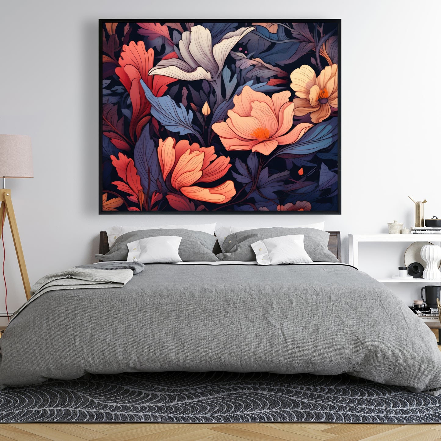 Blooming uninterrupted - Framed Canvas - Print on demand