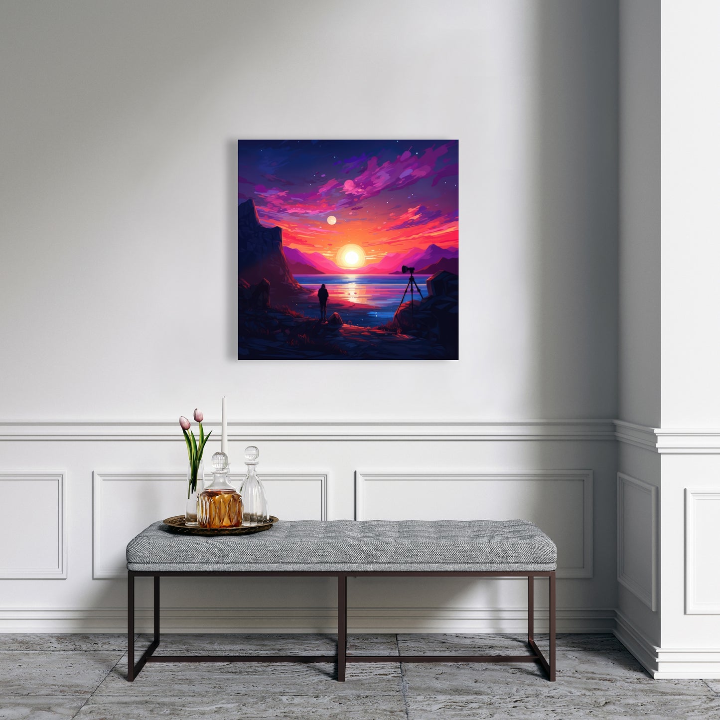 Solitude - Yellow Canvas Art for Home Decor | Modern Design