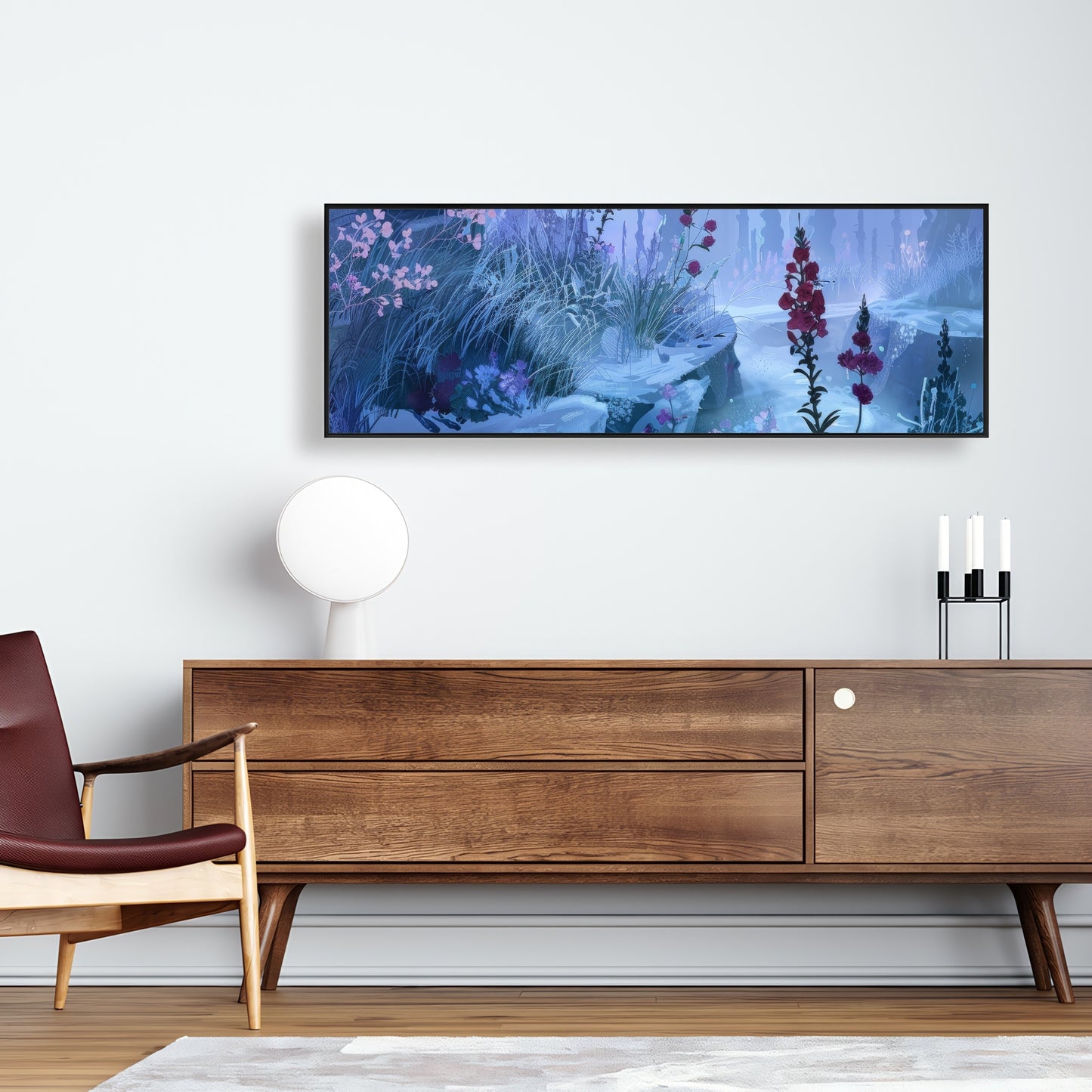 Valley of ice - Framed Canvas - Print on demand