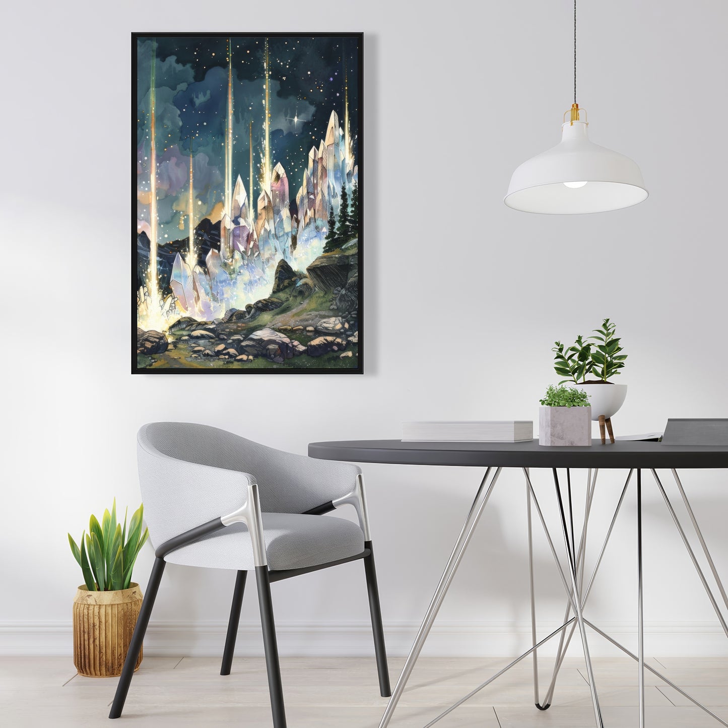 Magical beams - 36"x36" Framed canvas