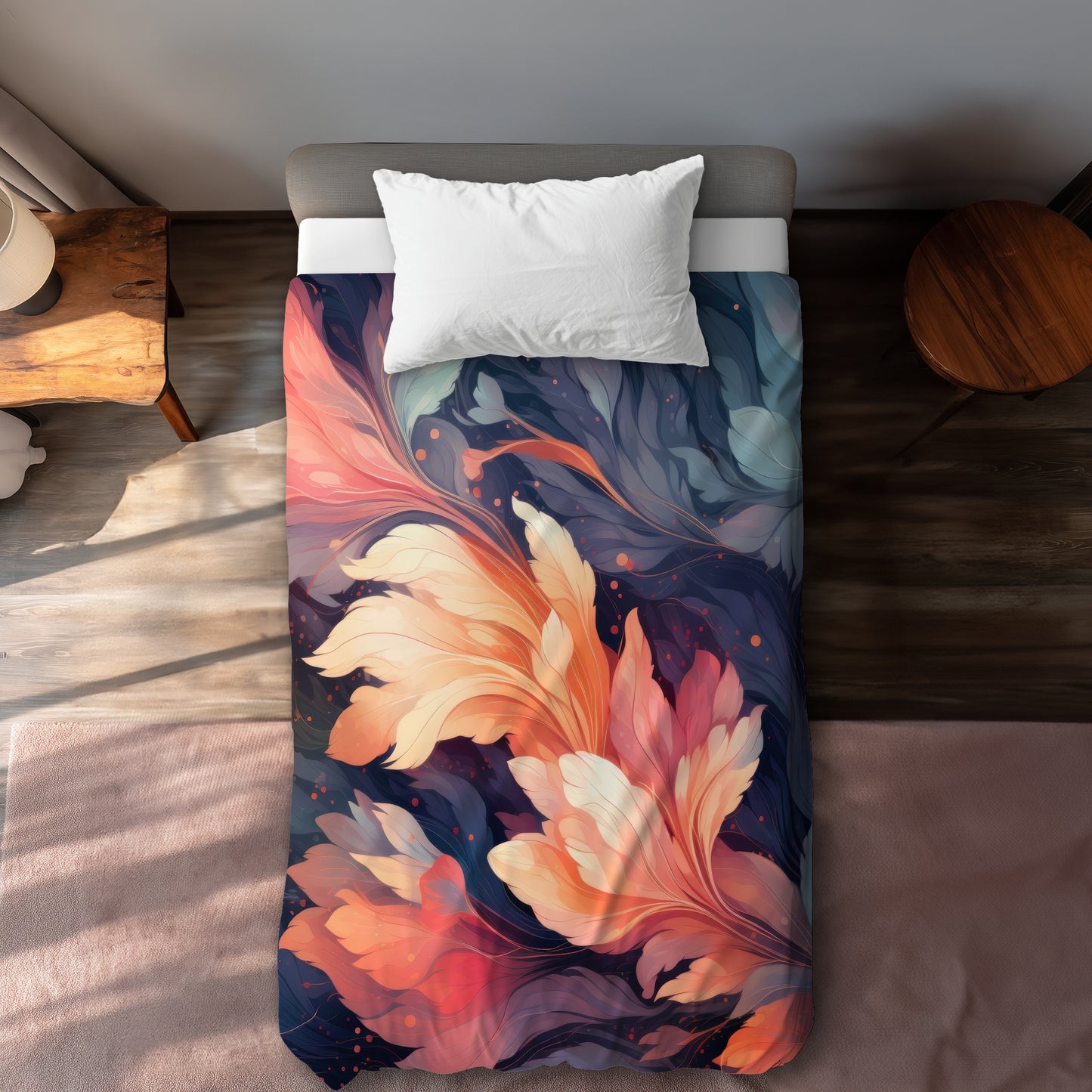 Ethereal Orange Duvet Cover | Stylish Home Decor Accent