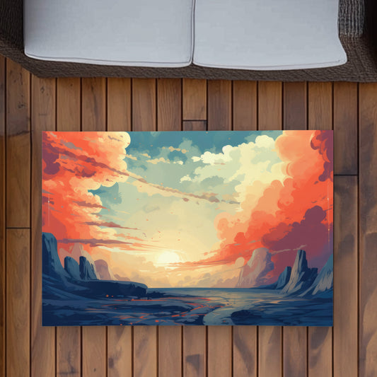 Finally Light Orange Outdoor Area Rug | Home Decor Essentials