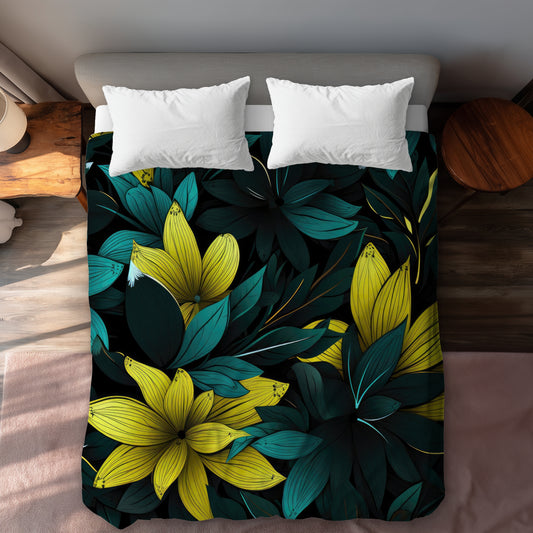 Potent Turquoise Duvet Cover | Stylish Home Decor Accent