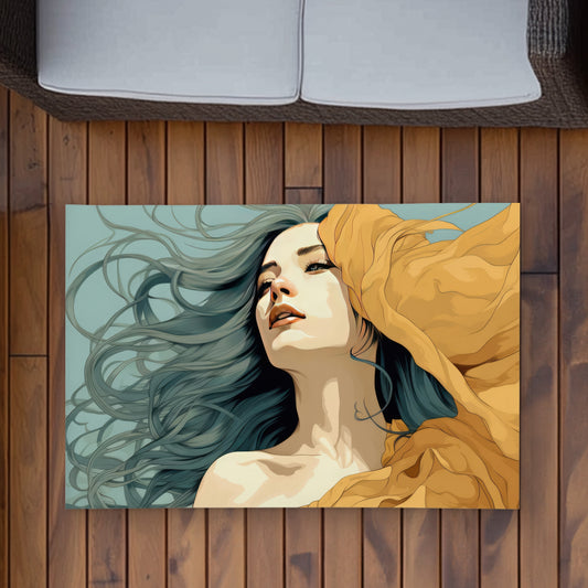 Sensual Flow Beige Outdoor Area Rug | Elegant Home Decor