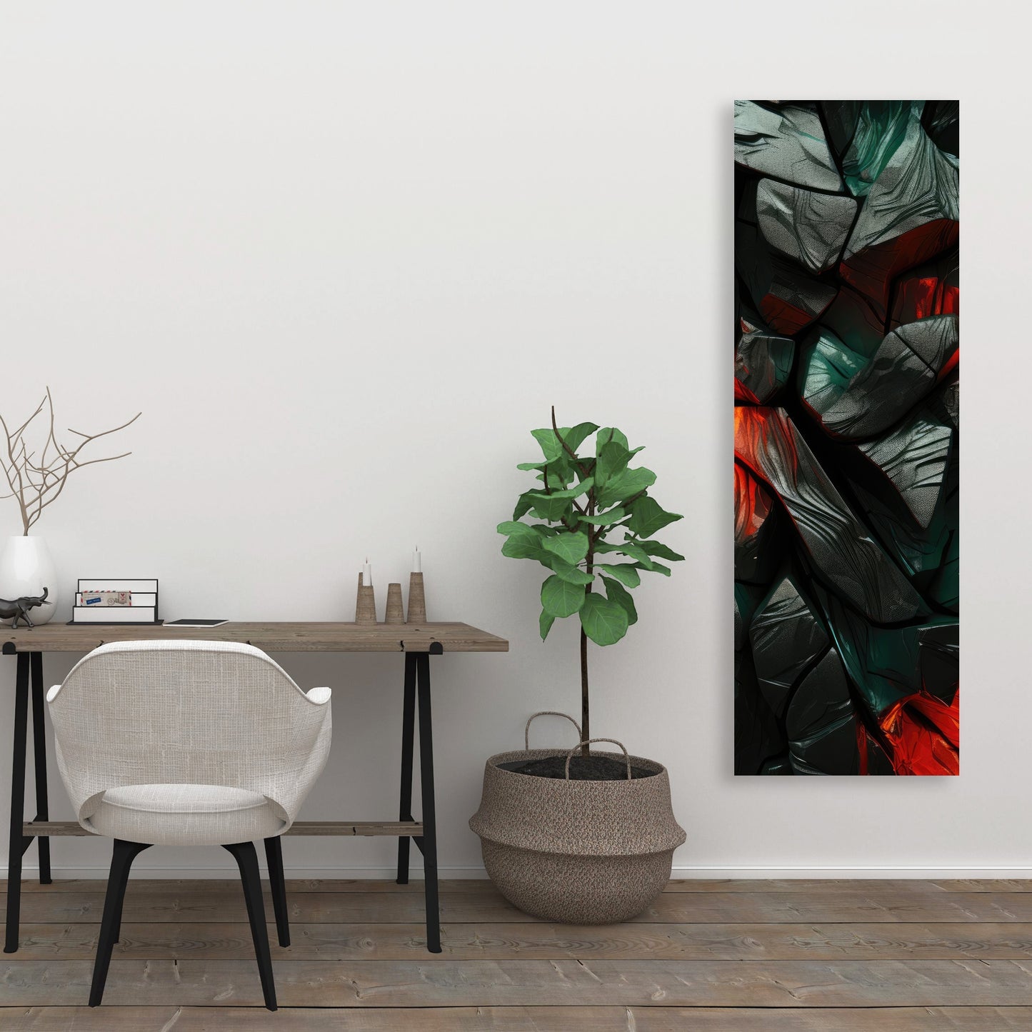 Hiding Under - Green Canvas Art for Home Decor | Stylish Design