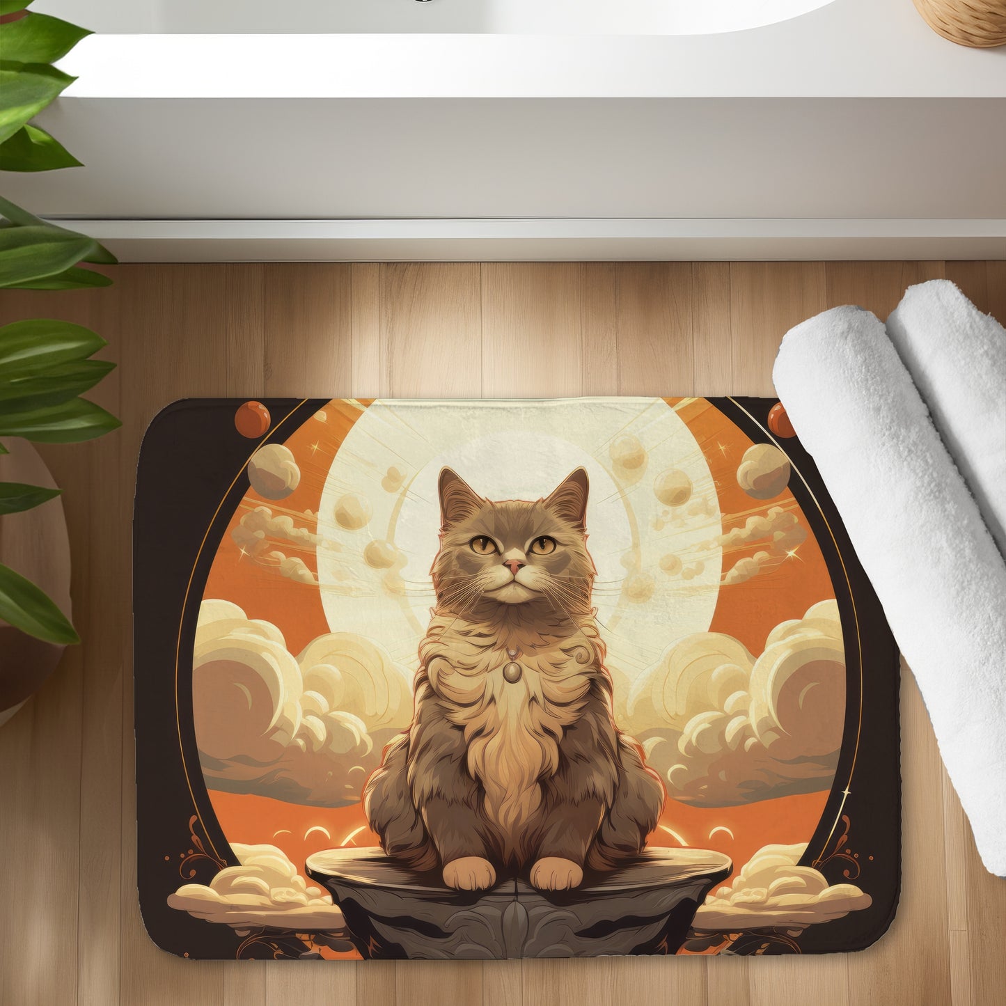The Overlord - Orange Bath Mat for Home Decor | Cozy & Stylish