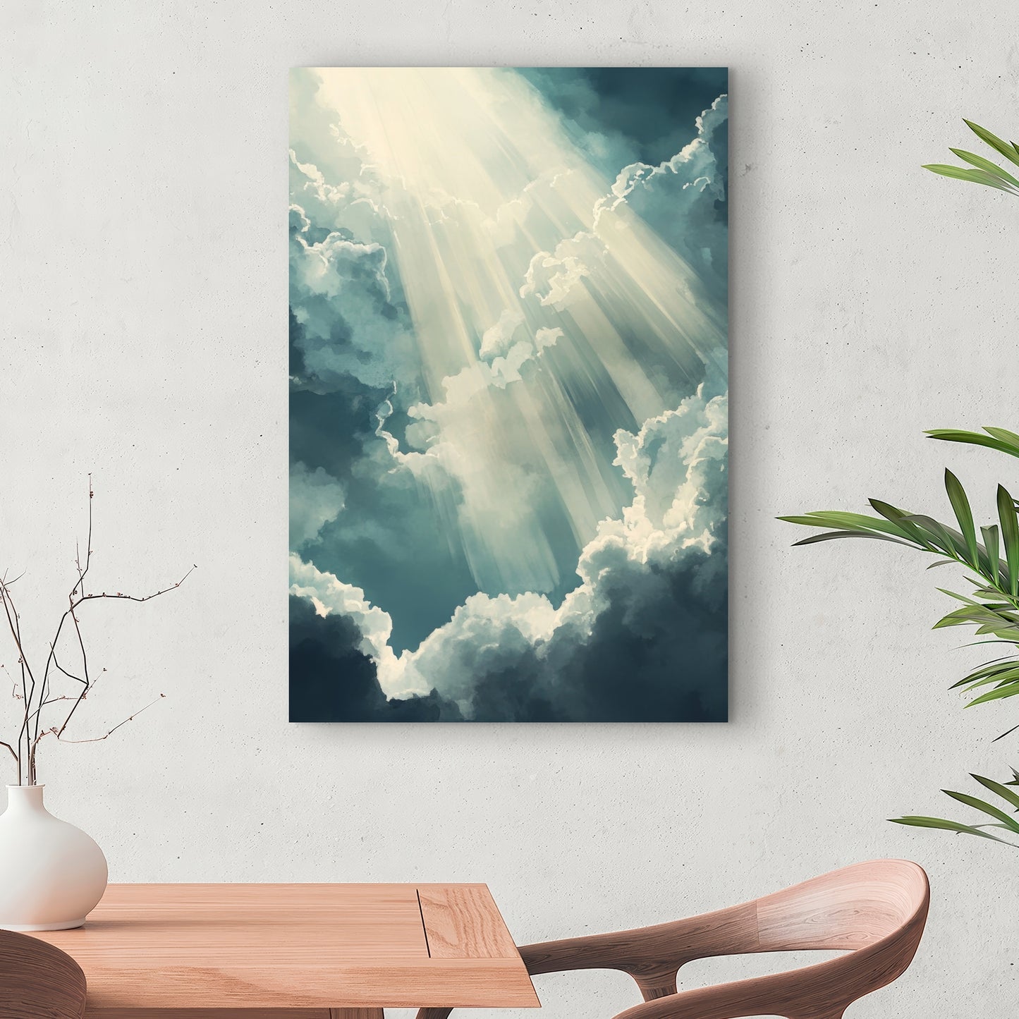 Beam of Light - Gray Canvas Home Decor Artwork | Stylish Design