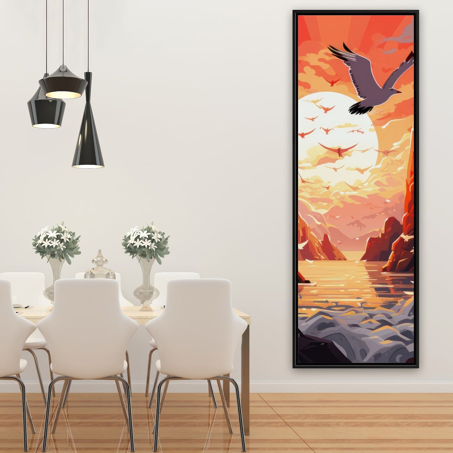 Isles of Omen - White Framed Canvas Home Decor Art Print