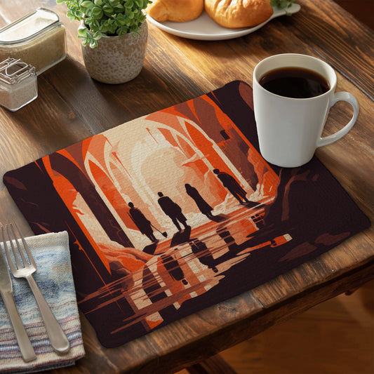 Faith Restored Orange Braided Polyester Placemat | Home Decor