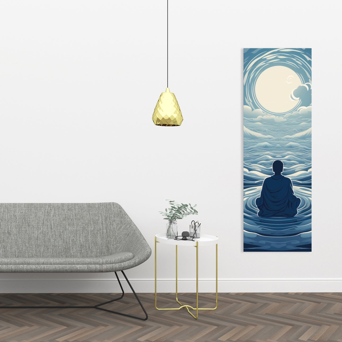 Infinite Wisdom - Gray Canvas Wall Art for Home Decor