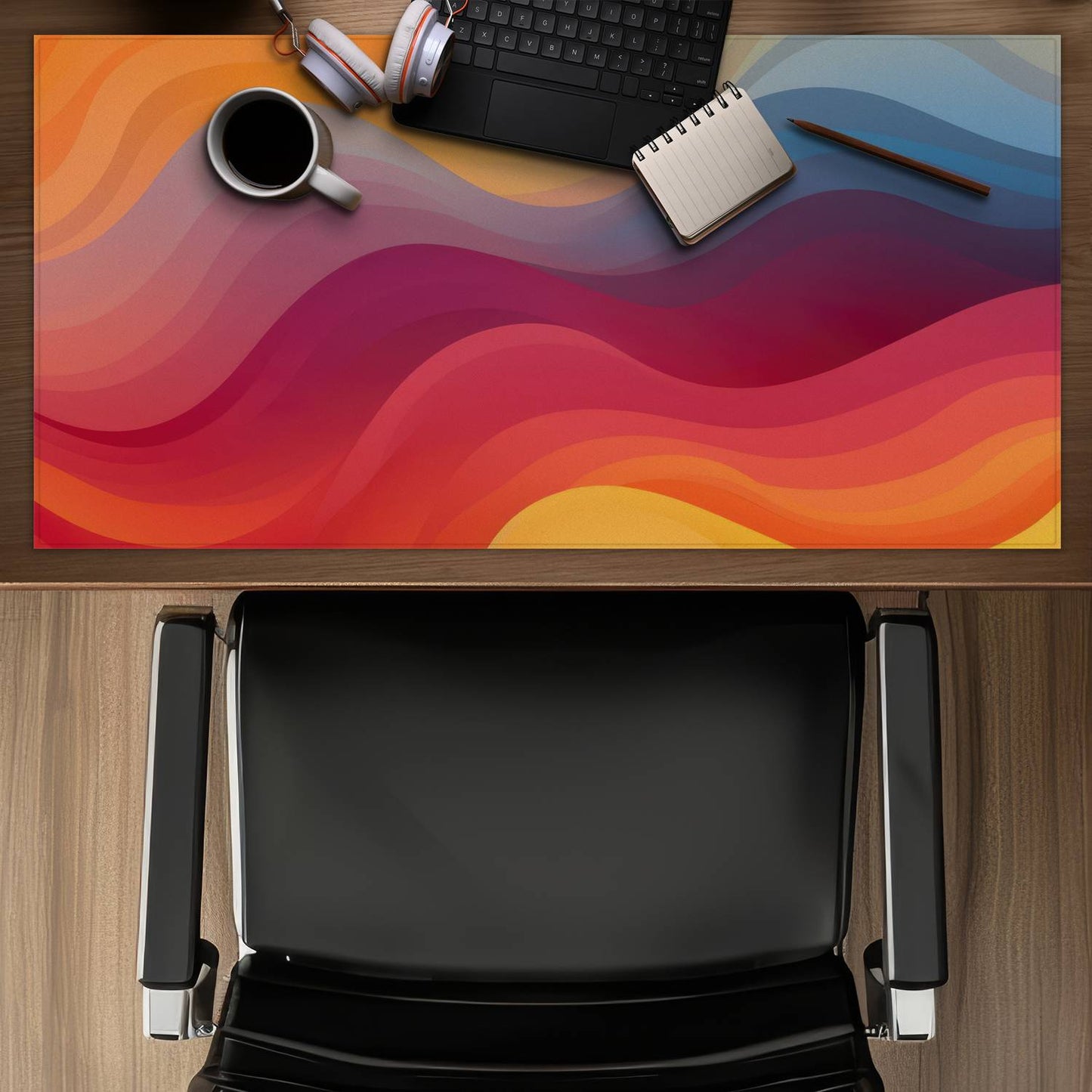 Cloudy Sky Orange Gaming Mat | Stylish Home Decor Accessory