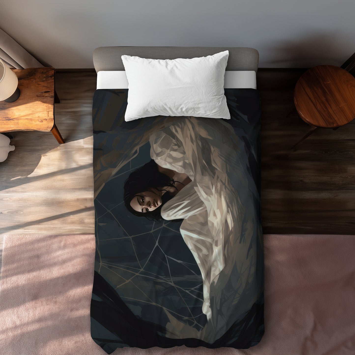 Spider princess White Duvet Cover | Elegant Home Decor
