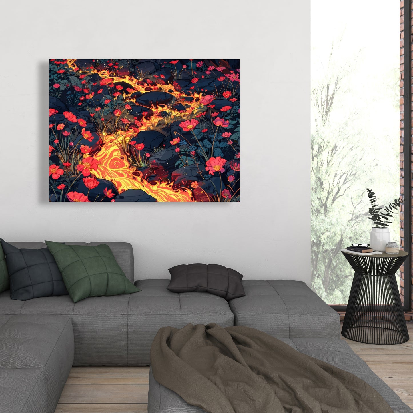 Dodging nature - 32"x32" Canvas