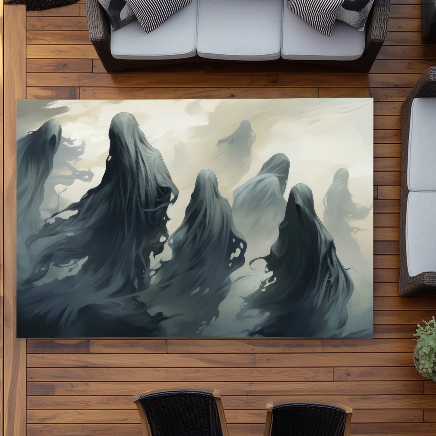 Cursed Lands Black Outdoor Area Rug - Stylish Home Decor