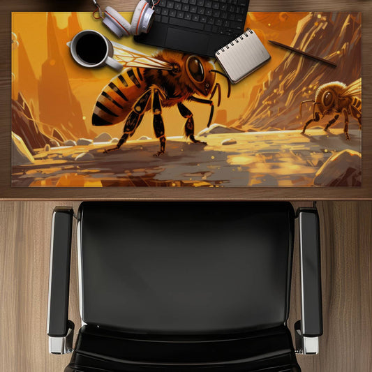 Bee world Yellow Desk Mat for Stylish Home Decor | Buy Now