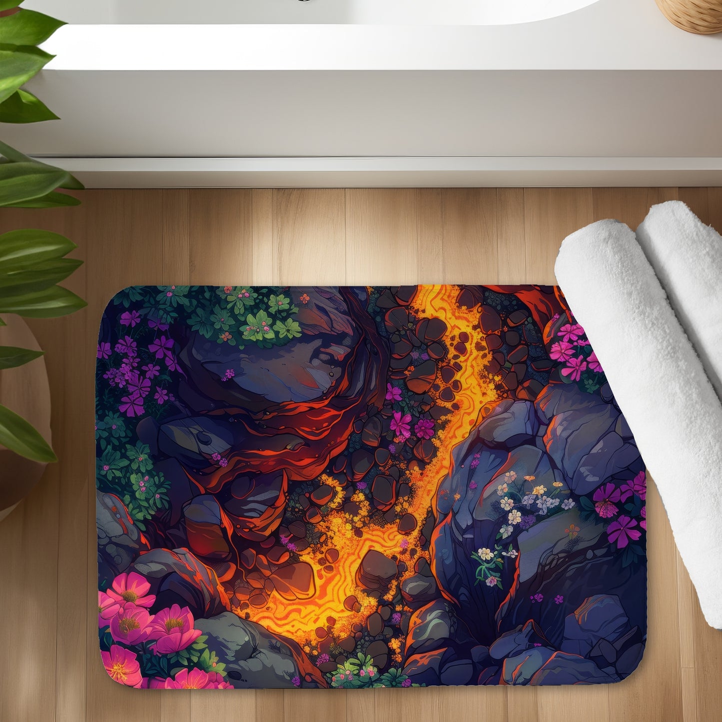 Hot river - 17"x24" Bath mat