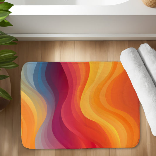 Cloudy Sky Blue Bath Mat | Stylish Home Decor Accessory